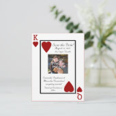 Jouer Carte photo King/Queen Enregistrer la date (Debout devant)