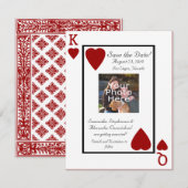 Jouer Carte photo King/Queen Enregistrer la date (Devant / Derrière)