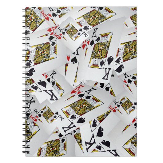 Jouer Cartes Rois Couché, Carnet (Devant)