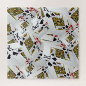 Jouer Cartes Rois Couché, Jigsaw Puzzle (Horizontal)