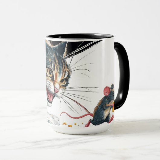 Jouer Chat et Souris Café Mug (Devant droit)