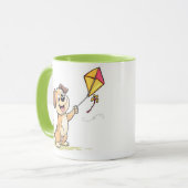 Jouer Chien avec Mug de cerf-volant - Don amusant (Devant gauche)