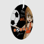 Jouer Comme Une Fille | Football | orange et noir (devant)