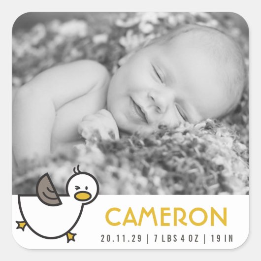 Jouer Cute Duck Nouvel Enfant Garçon Photo Sticker (Devant)