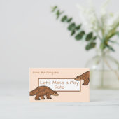 Jouer date Carte de visite Pangolin (Debout devant)