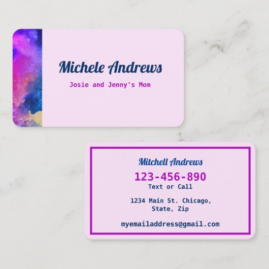 Jouer Date Maman Cartes Cartes Couleur Texte (Devant / Derrière)