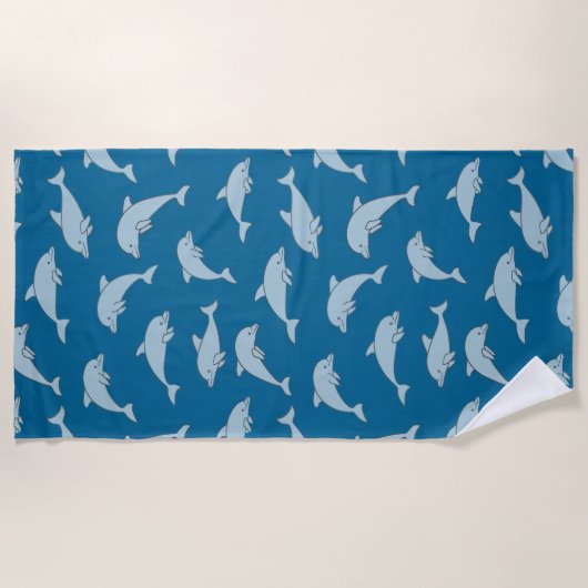 Jouer Dauphins Design Serviette de plage (Devant)