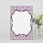 Jouer des cartes convient rose et noir (Debout devant)