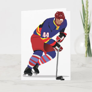 Jouer des cartes de voeux de hockey sur glace
