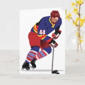 Jouer des cartes de voeux de hockey sur glace (Fleur jaune)