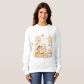 Jouer des chatons dans un Sweatshirt de boîte (Devant entier)