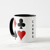 Jouer des combinaisons de carte Conception Mug (Devant gauche)
