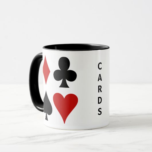 Jouer des combinaisons de carte Conception Mug (Devant gauche)