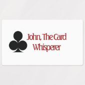 Jouer des symboles de carte, Drôle dire Étiquette (Design 2)