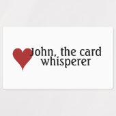 Jouer des symboles de carte, Drôle dire Étiquette (Design 1)