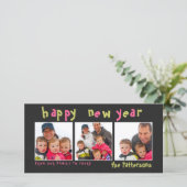 Jouer et s'amuser Bonne année 3 Carte photo (Debout devant)