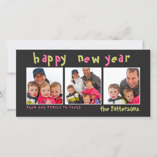 Jouer et s'amuser Bonne année 3 Carte photo