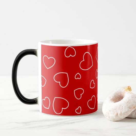 Jouer Joyeux Coeurs - Belle Mug Rouge (Avec donut)
