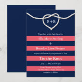 Jouer le corail de noeud et le Faire-part de maria (Devant / Derrière)