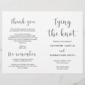 Jouer le noeud, Programme pliable Mariage moderne (Devant)