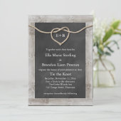 Jouer le noeud rustique Faire-part de mariage (Debout devant)