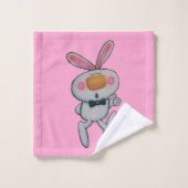 Jouer Les Pouces Vers Le Haut Blanc Lapin Orange N (Gant de toilette)