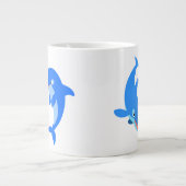 Jouer mignon Dauphins de dessin Jumbo Mug (Devant)