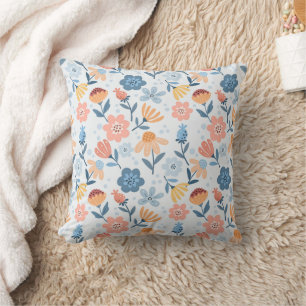 Jouer Motif Floral Jeter Oreiller