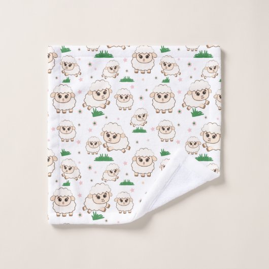 Jouer Motif mouton (Gant de toilette)