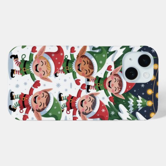 Jouer Noël Elfs Neige iPhone / coque ipad (Verso (horizontal))