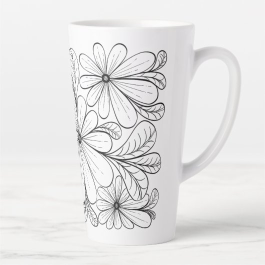 Jouer Pétales Latte Mug (Droite)