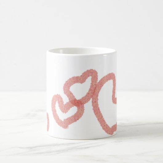 "JOUER PETITS COEURS" Mug classique, 11 oz Café (Centre)