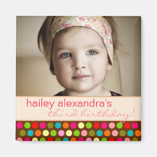 Jouer Pois Anniversaire Photo Magnet