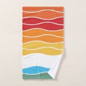 Jouer Retro Rainbow Stripes pour produit personnal (Serviette à main)