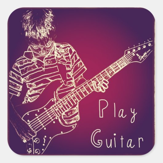Jouer Stickers Guitare (Devant)