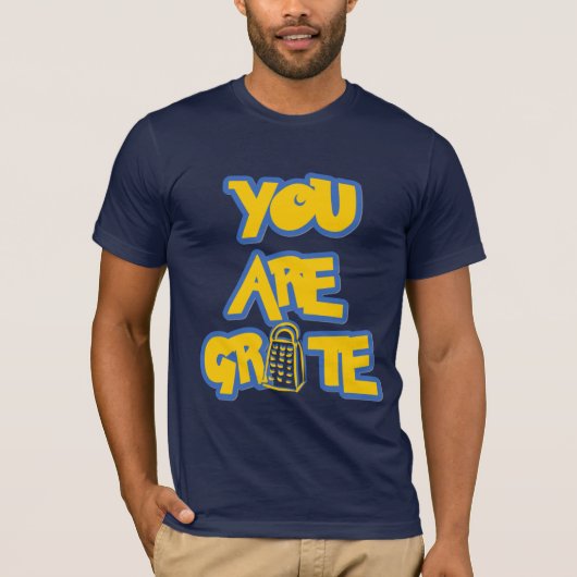 Jouer sur les mots GRAND - GRATE Funny T-shirt Des (Devant)