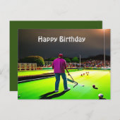 Jouer Twilight Lawn Bowls, Carte Postale Anniversa (Devant / Derrière)