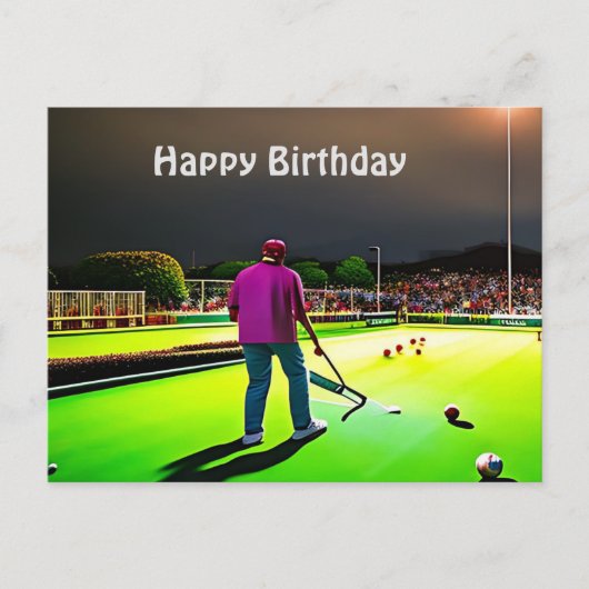 Jouer Twilight Lawn Bowls, Carte Postale Anniversa (Devant)