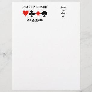 Jouer Une Carte À La Fois (Quatre Costumes De Cart
