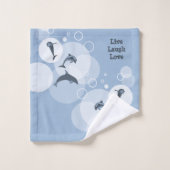 Jouer Vague Jumping Dolphins acier-bleu (Gant de toilette)