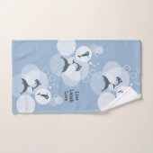 Jouer Vague Jumping Dolphins acier-bleu (Serviette à main)
