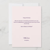 Jouer Violet Blush Balloon Joyeux carte d'annivers (Dos)