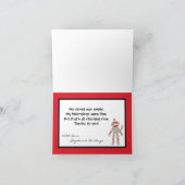 Jouet à singe à soie rouge Polkadot Carte de remer (Intérieur)