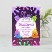 Jouet coloré Slime Anniversaire Fête Invitation (Debout devant)