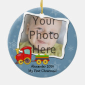 Jouet d'hiver Train bébé ou enfant Ornement de Noë (Dos)