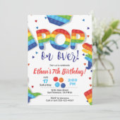 Jouet Fidget, Pop it, Invitation Fidget avec Pop I (Debout devant)