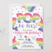 Jouet Fidget, Pop it, Invitation Fidget avec Pop I (Devant)