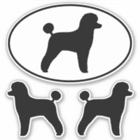 Jouet Poodle Silhouettes Chien race Vinyl Sticker