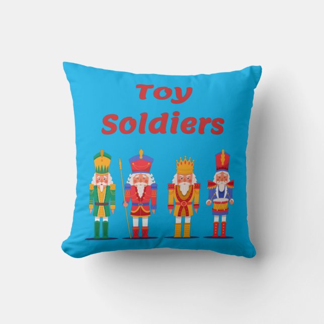 Jouet Soldat Nutcrackers Jeter Oreiller (Recto)