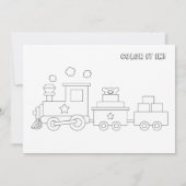 Jouet Train Transport Anniversaire Thème Carte d'i (Dos)